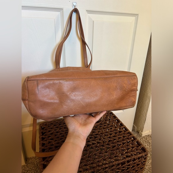 Lucky Brand brown leather tote with matching coin purse *PROJECT BAG* - Picture 12 of 13